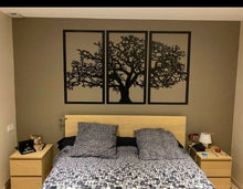 Charger l'image dans la galerie, Décoration Arbre de vie Tryptique - Art de fer - Wall art