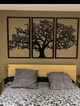 Décoration Arbre de vie Tryptique - Art de fer - Wall art