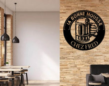 Charger l'image dans la galerie, Décoration murale d'art métal - Chope de bière personnalisable- Wall art- Made in France