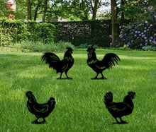 Charger l'image dans la galerie, Décoration d'art métal - COQS ET POULES - Wall art - Made in France
