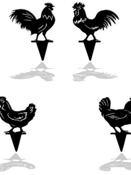 Décoration d'art métal - COQS ET POULES - Wall art - Made in France