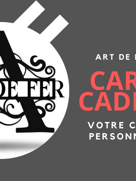 Idée cadeaux original - Carte-cadeau - Art de Fer 39- Décoration Métal DOUCIER 39130