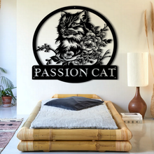 Charger l'image dans la galerie, Décoration murale d'art métal - LE CHAT PERSAN - Personnalisable - Wall art- Made in France