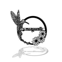 Charger l'image dans la galerie, Décoration murale d'art métal - colibri personnalisable - Wall art - Made in FRANCE