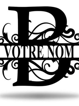 Monogramme Initiale personnalisée taille moyenne