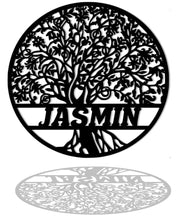 Charger l'image dans la galerie, Décoration murale d'art métal - Arbre de Vie "Jasmin"- personnalisable - Wall art- Made in France