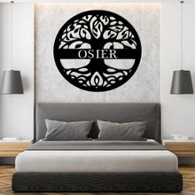Charger l'image dans la galerie, Décoration murale d'art métal - Arbre de Vie " Osier "- personnalisable - Wall art- Made in France