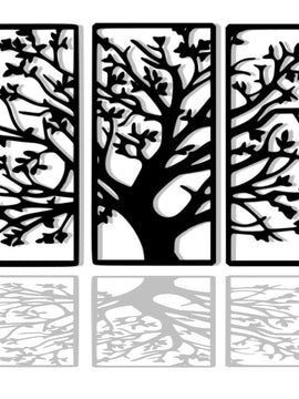 Décoration arbre de vie printemps-tryptique-artdefer-wall art