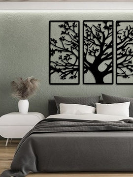 Décoration arbre de vie printemps-tryptique-artdefer-wall art