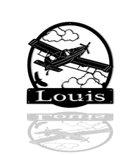 Charger l'image dans la galerie, Décoration murale d'art métal - Aviateur - Personnalisable - Wall art- Made in France