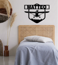 Charger l'image dans la galerie, Décoration murale d'art métal - Avion de plaisance - Personnalisable - Wall art- Made in France