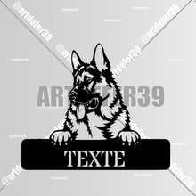 Charger l'image dans la galerie, Décorations murale métal, Monogramme personnalisé motif chien, wall art, made in FRANCE (39)