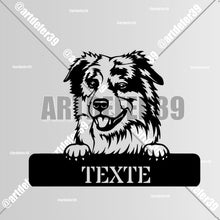 Charger l'image dans la galerie, Décorations murale métal, Monogramme personnalisé motif chien, wall art, made in FRANCE (39)
