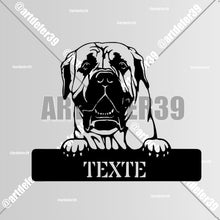 Charger l'image dans la galerie, Décorations murale métal, Monogramme personnalisé motif chien, wall art, made in FRANCE (39)