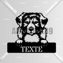 Charger l'image dans la galerie, Décorations murale métal, Monogramme personnalisé motif chien, wall art, made in FRANCE (39)