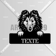 Charger l'image dans la galerie, Décorations murale métal, Monogramme personnalisé motif chien, wall art, made in FRANCE (39)