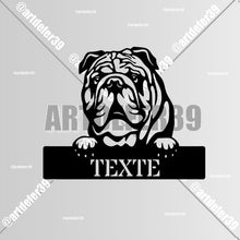 Charger l'image dans la galerie, Décorations murale métal, Monogramme personnalisé motif chien, wall art, made in FRANCE (39)