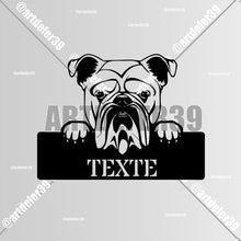 Charger l'image dans la galerie, Décorations murale métal, Monogramme personnalisé motif chien, wall art, made in FRANCE (39)