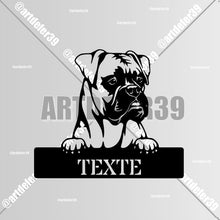 Charger l'image dans la galerie, Décorations murale métal, Monogramme personnalisé motif chien, wall art, made in FRANCE (39)