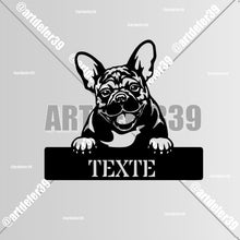 Charger l'image dans la galerie, Décorations murale métal, Monogramme personnalisé motif chien, wall art, made in FRANCE (39)