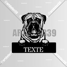 Charger l'image dans la galerie, Décorations murale métal, Monogramme personnalisé motif chien, wall art, made in FRANCE (39)