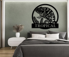 Charger l'image dans la galerie, Décoration murale d'art métal - Caméléon - Personnalisable - Wall art- Made in France