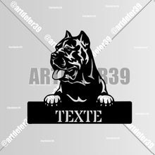 Charger l'image dans la galerie, Décorations murale métal, Monogramme personnalisé motif chien, wall art, made in FRANCE (39)