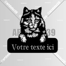 Charger l'image dans la galerie, Décorations murale métal, Monogramme personnalisé motif chat, wall art, made in FRANCE (39)