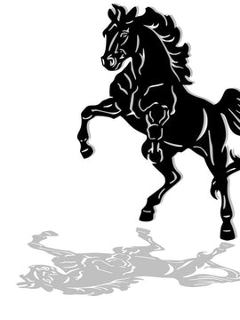 Décoration murale métal - Cheval cabré - Artdefer39-Wall art- Made in France