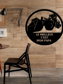 Décoration murale métal- Conducteur d'engins N°2 -Personnalisable-Artdefer39-Wall art- Made in France