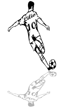 Décoration murale d'art métal - Footballeur personnalisable - Wall art - Made in FRANCE