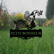 Charger l'image dans la galerie, Décoration d'art métal - Le gnome jardinier - Wall art- Made in France