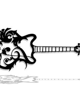Décoration murale d'art métal - Guitare design - Wall art - Made in FRANCE