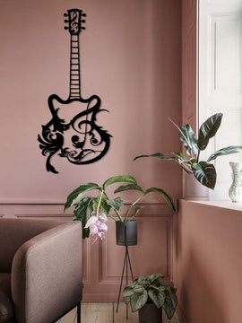 Décoration murale d'art métal - Guitare design - Wall art - Made in FRANCE