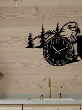 Horloge décoration d'art métal - tête aigle - Wall art - Made in FRANCE