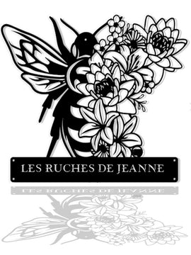 Décoration murale métal APICULTEURS - Personnalisable-Artdefer39-Wall art- Made in France