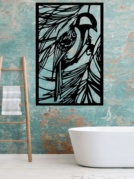 Décoration murale d'art métal - Oiseau mésange - Wall art - Made in FRANCE