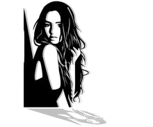 Charger l'image dans la galerie, Décoration murale d'art métal - PORTRAIT FEMME - Wall art - Made in FRANCE