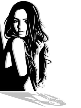 Décoration murale d'art métal - PORTRAIT FEMME - Wall art - Made in FRANCE