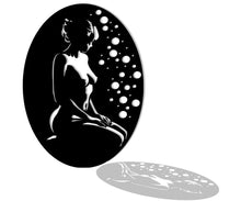 Charger l'image dans la galerie, Décoration murale d'art métal - Portrait femme nue - Wall art - Made in FRANCE
