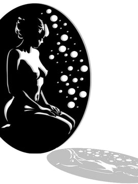Décoration murale d'art métal - Portrait femme nue - Wall art - Made in FRANCE