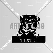 Charger l'image dans la galerie, Décorations murale métal, Monogramme personnalisé motif chien, wall art, made in FRANCE (39)