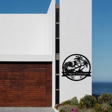 Charger l'image dans la galerie, Décoration murale d'art métal - Surfeur - Personnalisable - Wall art- Made in France