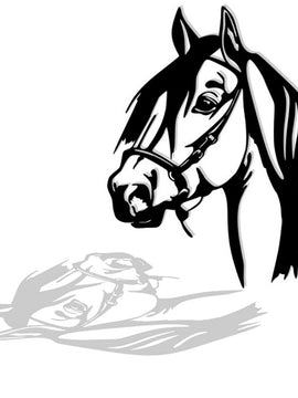 Décoration murale métal - Tête de cheval - Art de fer 39 -Wall art - Made in France