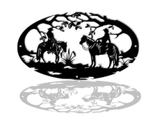 Charger l'image dans la galerie, Décoration murale d'art métal - Chevaux Western - Wall art - Made in FRANCE
