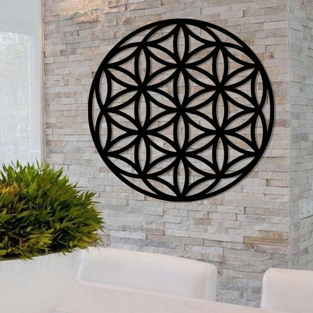 HOMCOM Sculpture murale moderne en métal 3D pour salon Doré | Home
